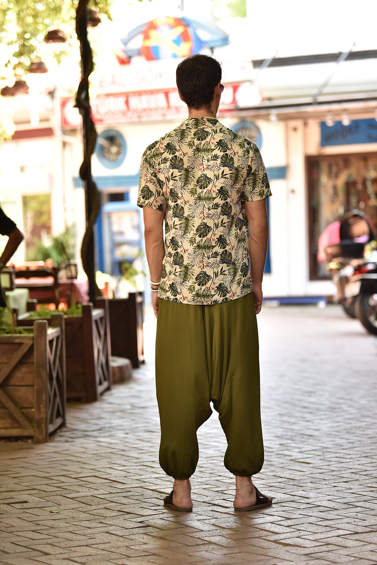 Khaki Baggy Harem Pants - Şaman Butik | Shop Online