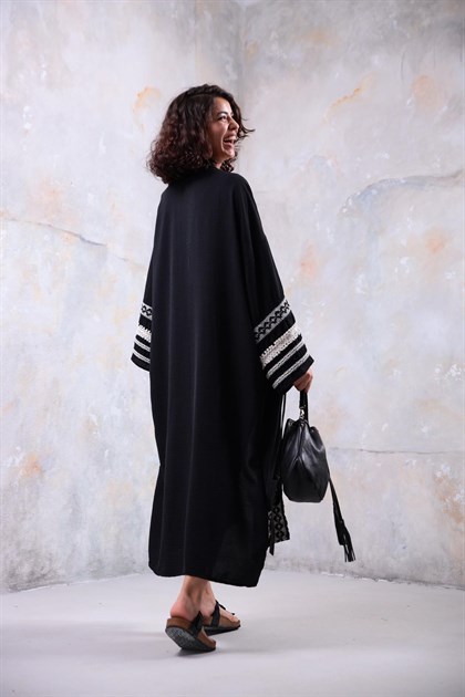 Black Lace Kimono - Saman Butik | Shop Online Black Lace Kimono