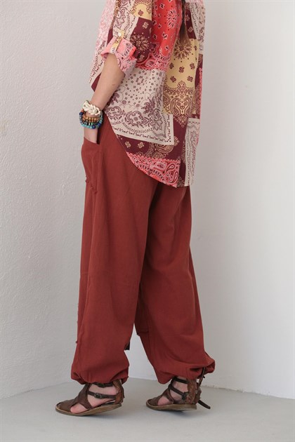 Saman Butik | Shop Online Tile Pockets Stitched Trousers