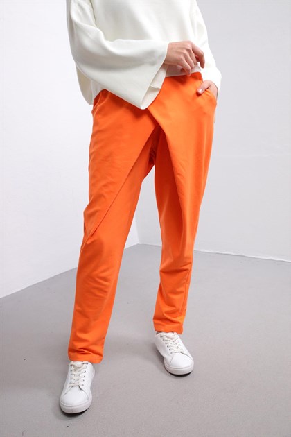Turuncu Önü Kruvaze Şalvar Pantolon - Şaman Butik - Bohem Giyim ve Aksesuar | Kadın & Erkek Turuncu Önü Kruvaze Şalvar Pantolon